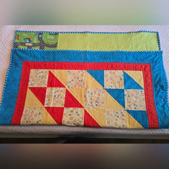 Colorful Patchwork Baby Quilt - Picture 3 of 4